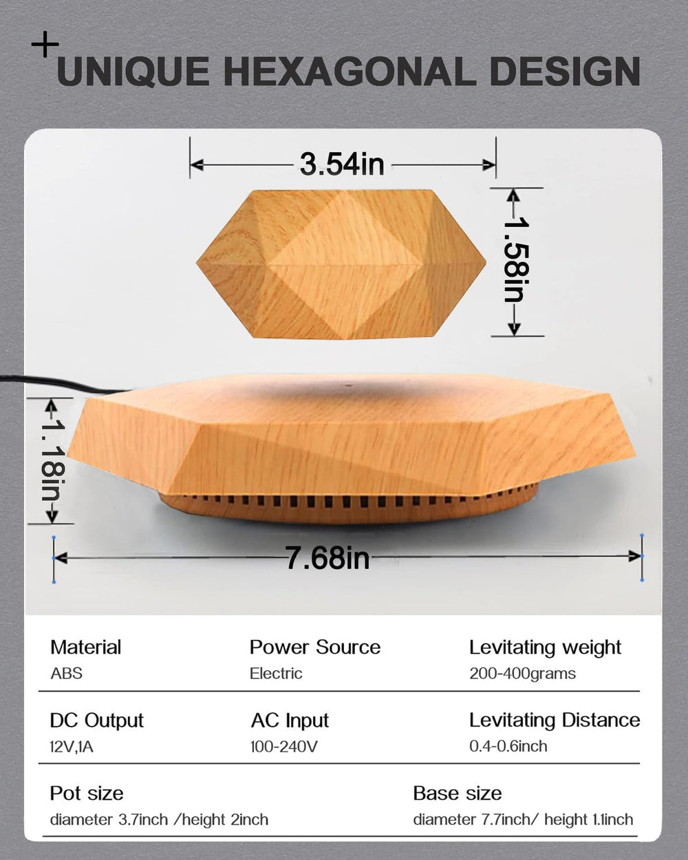 Ronsoile captured rotating 360 degrees over base, demonstrating dynamic display benefit