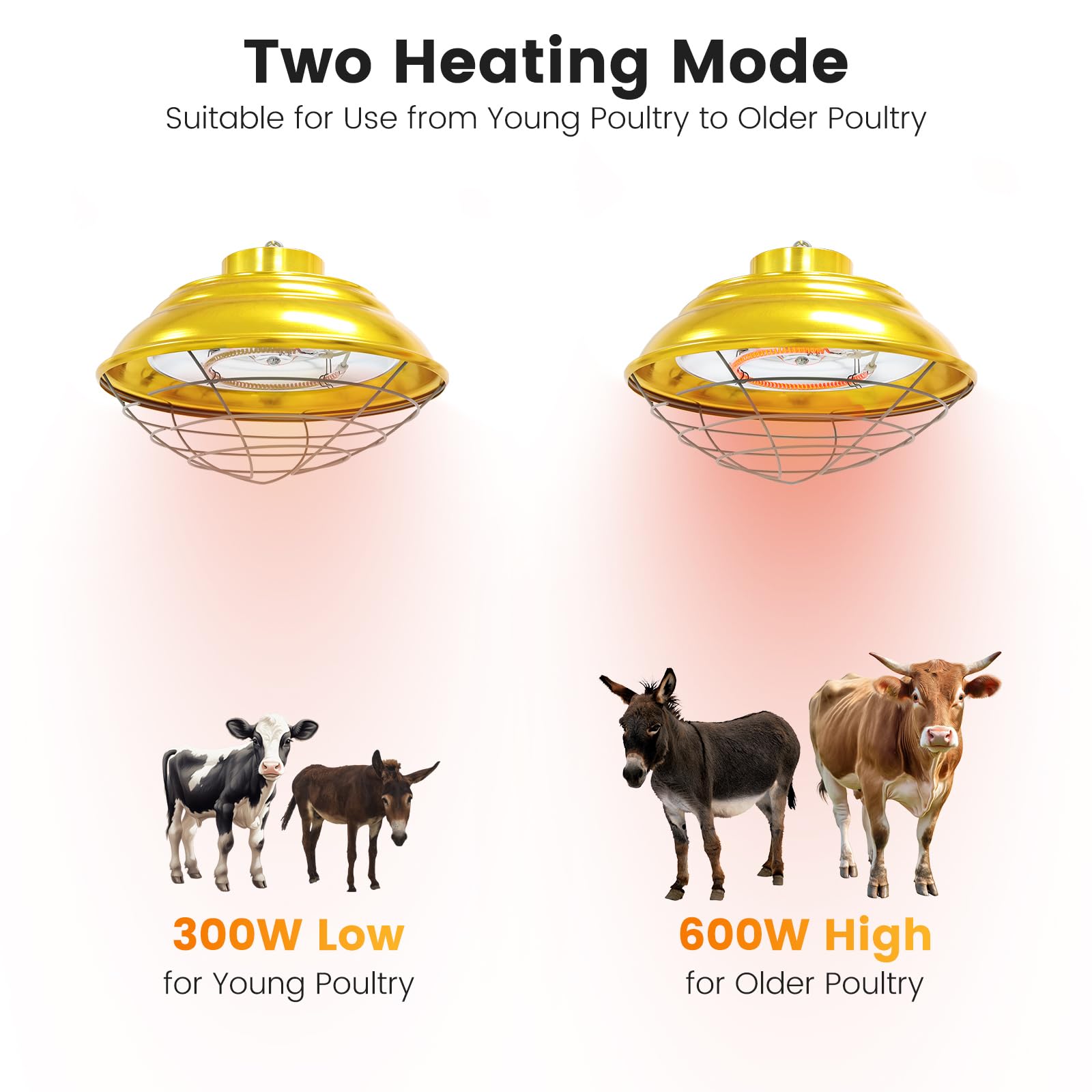 Roodike metal mesh cage detail protecting animals while allowing radiant heat