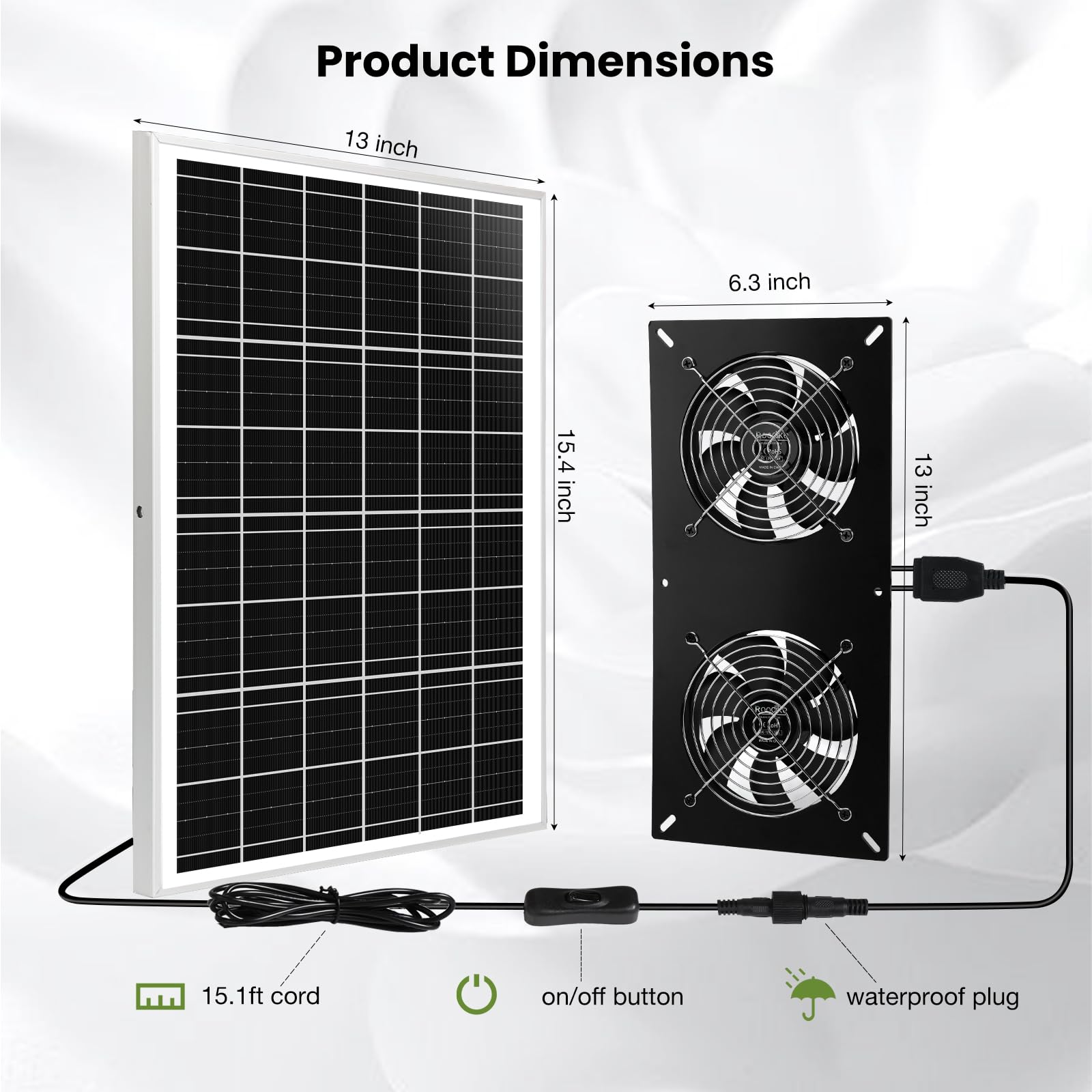 Roodike solar panel close-up showing cell texture and efficient energy capture