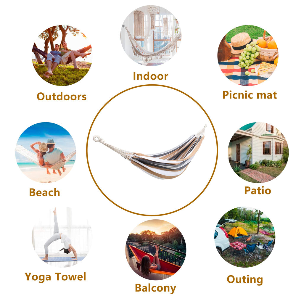 ROOITY hammock in use with couple relaxing to illustrate generous double space