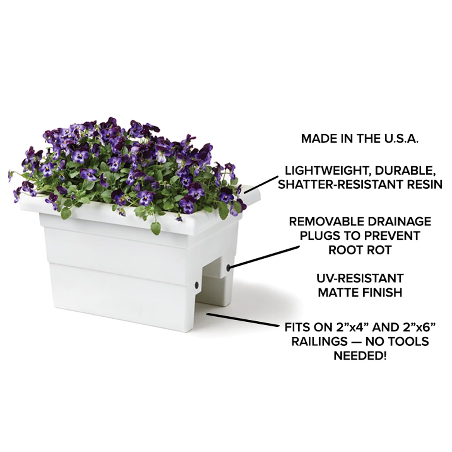 Root & Vessel planter beside hand and soil showing lightweight size and easy handling benefit