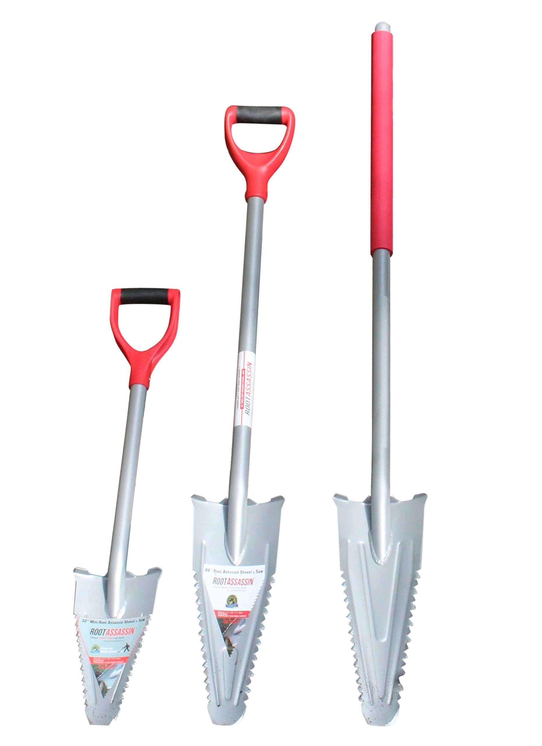 ROOT ASSASSIN rubber-coated handle detail offering secure comfort grip
