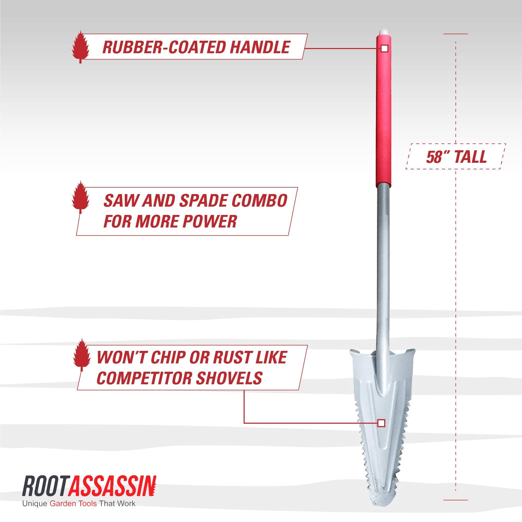 ROOT ASSASSIN stored on a wall holder showing neat organization and protection
