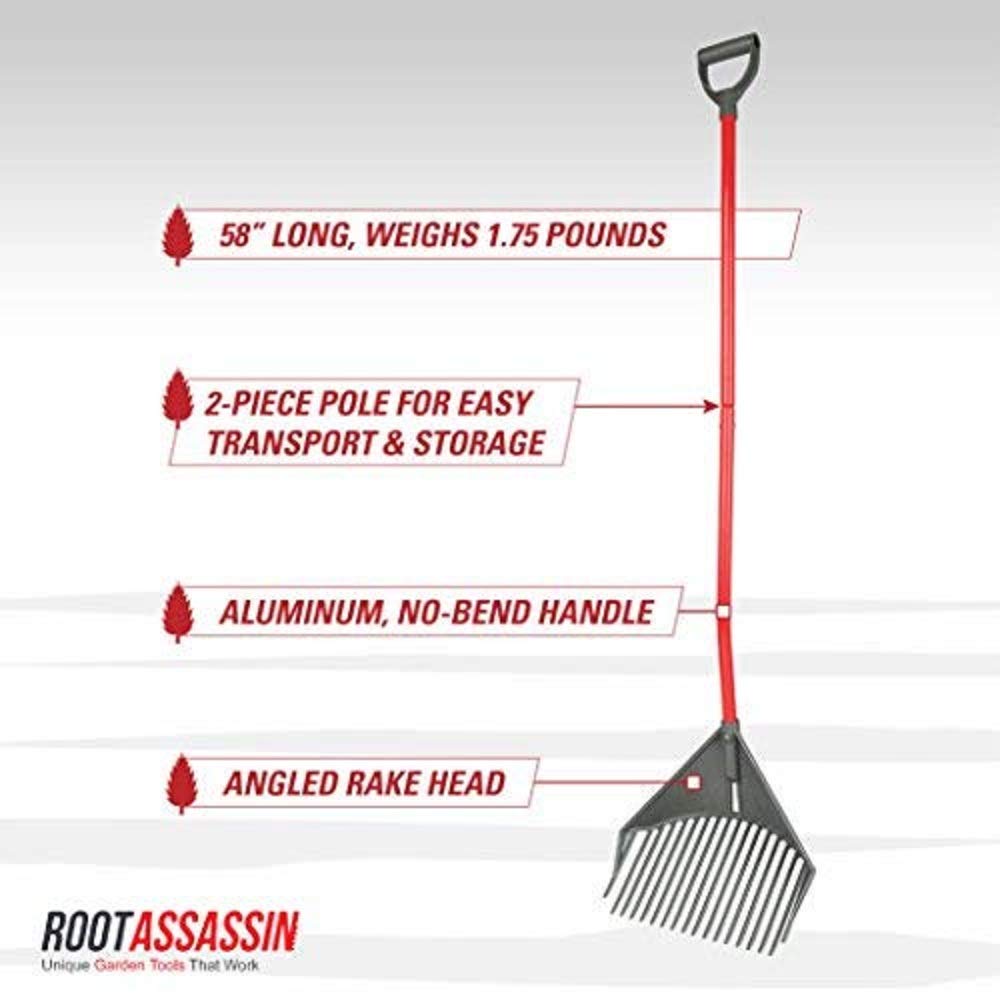 ROOT ASSASSIN two-piece pole disassembled for compact storage