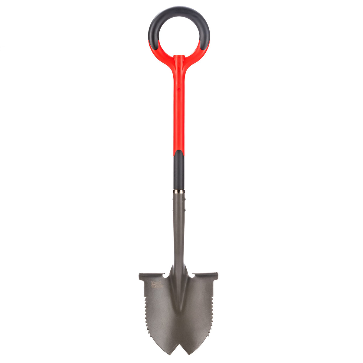 Root Slayer front view red shovel showing full tool and durability benefit