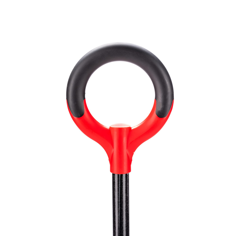 Root Slayer handle grip detail showing non-latex grip for comfortable control