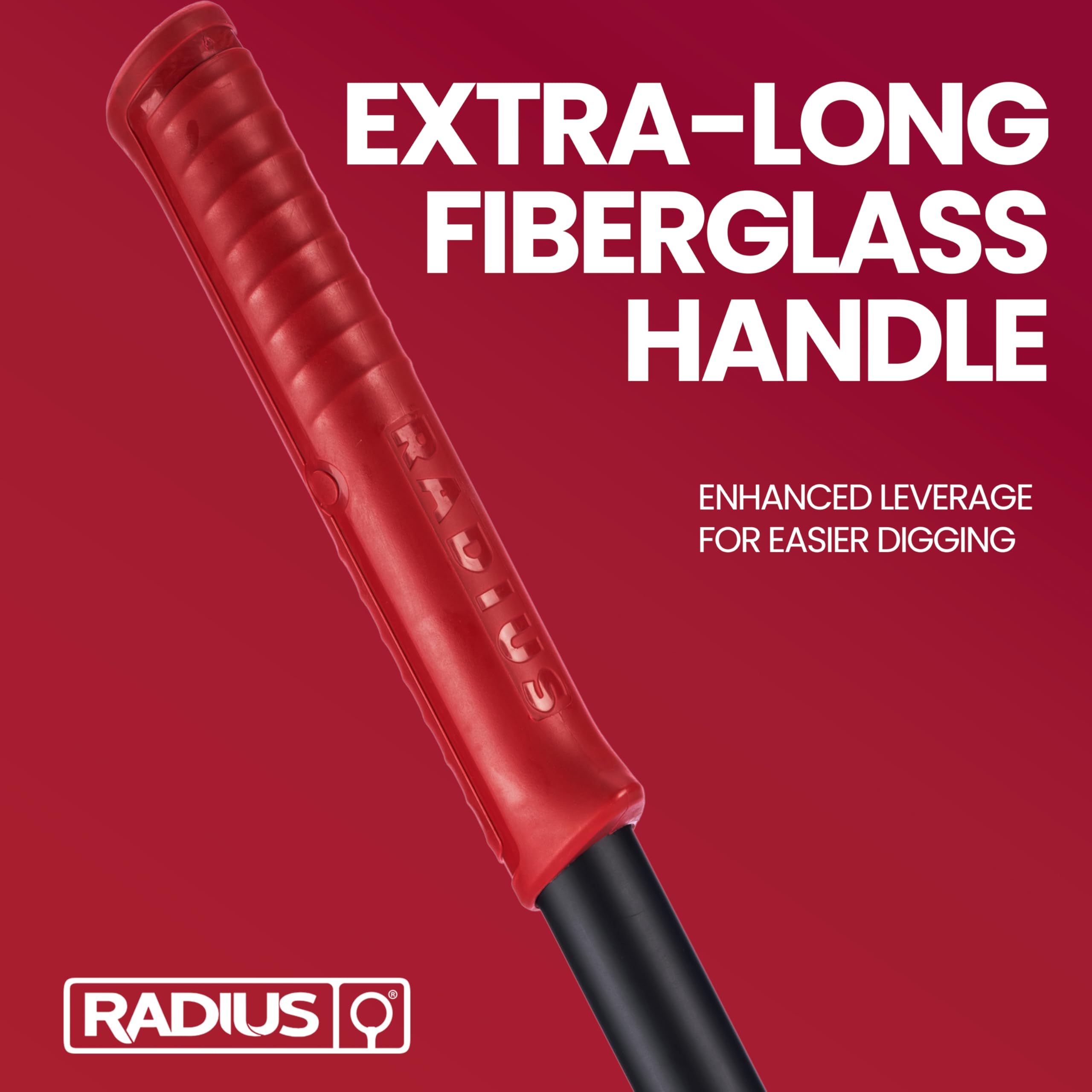 Root Slayer RS225 full-length shot driven into ground demonstrating leverage and digging reach
