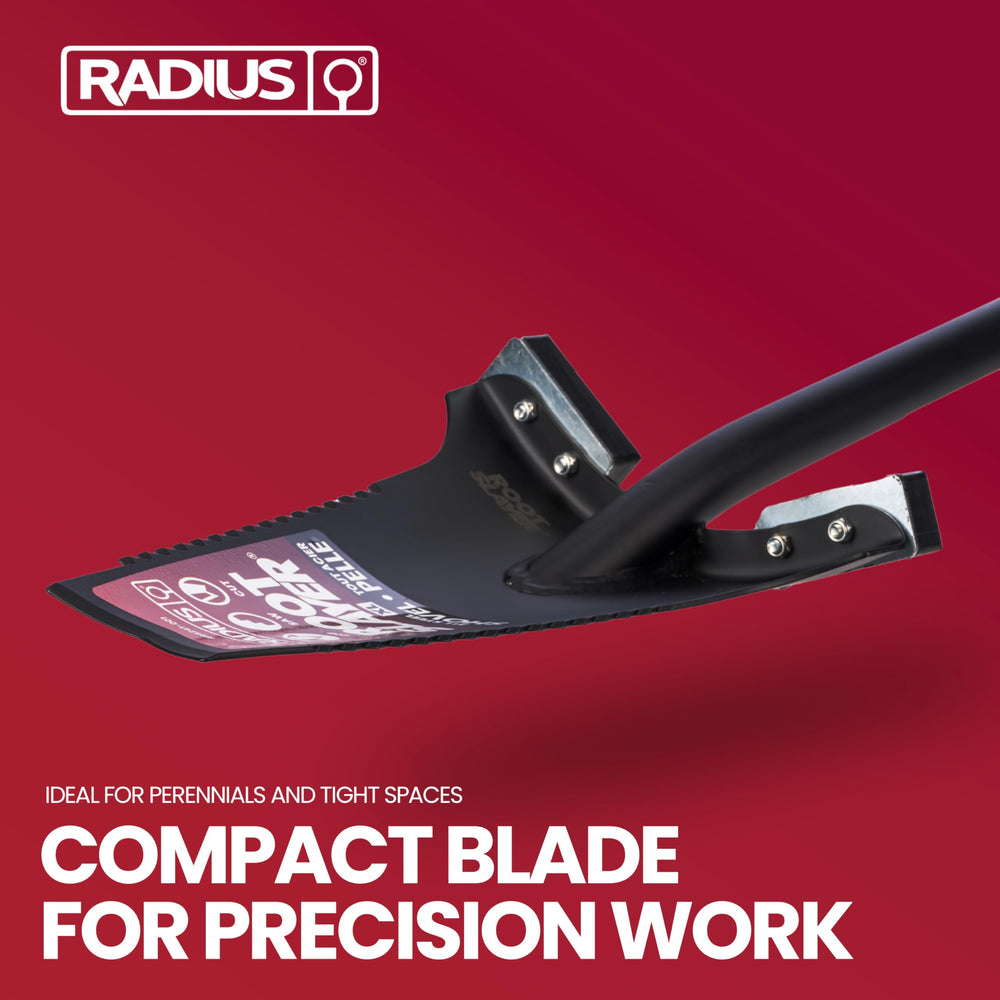 Root Slayer RS241 handle length shown against a person for better leverage