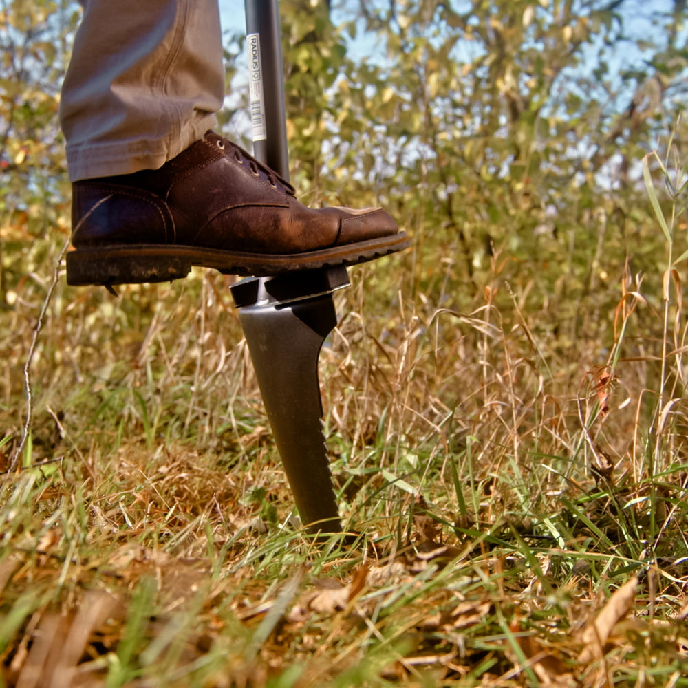 Root Slayer RS241 in use cutting roots and easing removal with power