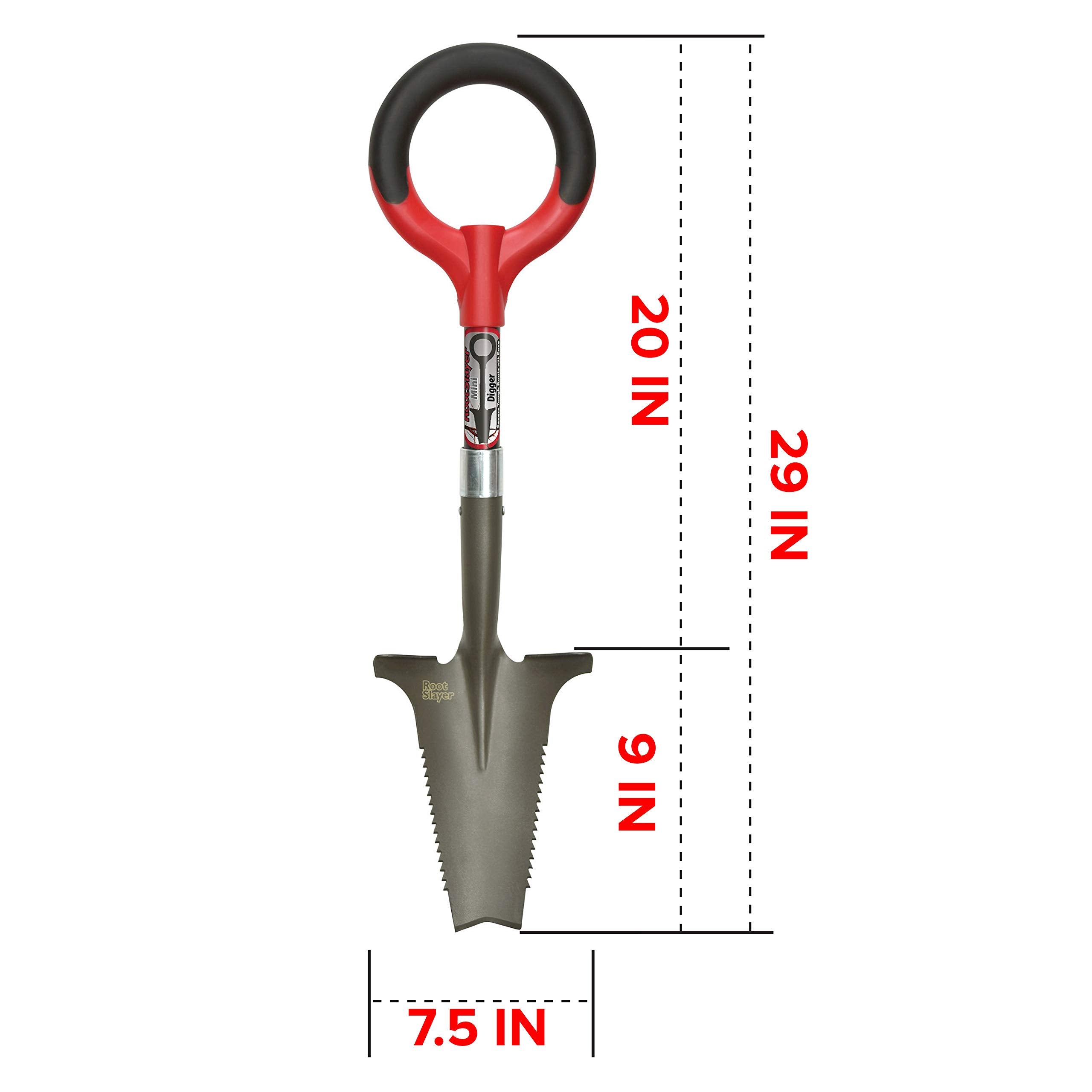 Root Slayer serrated blade closeup highlighting teeth for easier root cutting benefit