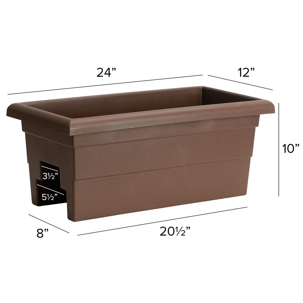 Root & Vessel planter mounted on deck railing demonstrates easy tool-free installation and space efficiency