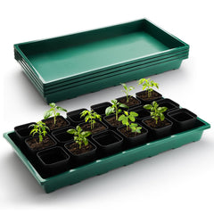 RooTrimmer front view green tray showing full flat surface and sturdy edge benefit containment