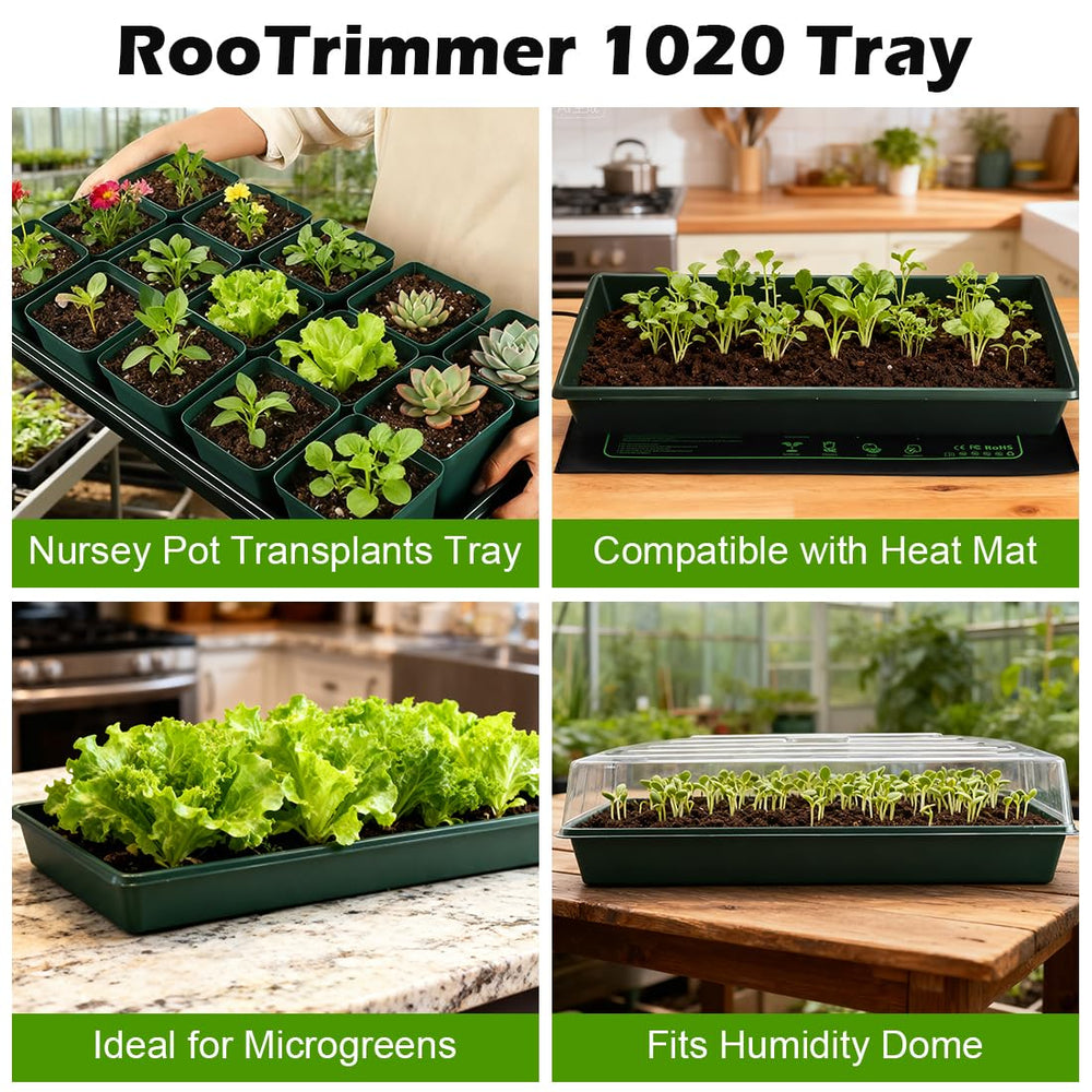 RooTrimmer tray in greenhouse with seedlings illustrating reliable propagation