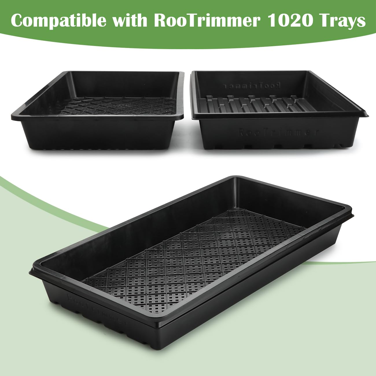 RooTrimmer tray holding soil blocks demonstrating strong support and healthy propagation