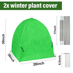 RooTrimmer assembled cover over a potted tree protecting foliage from cold