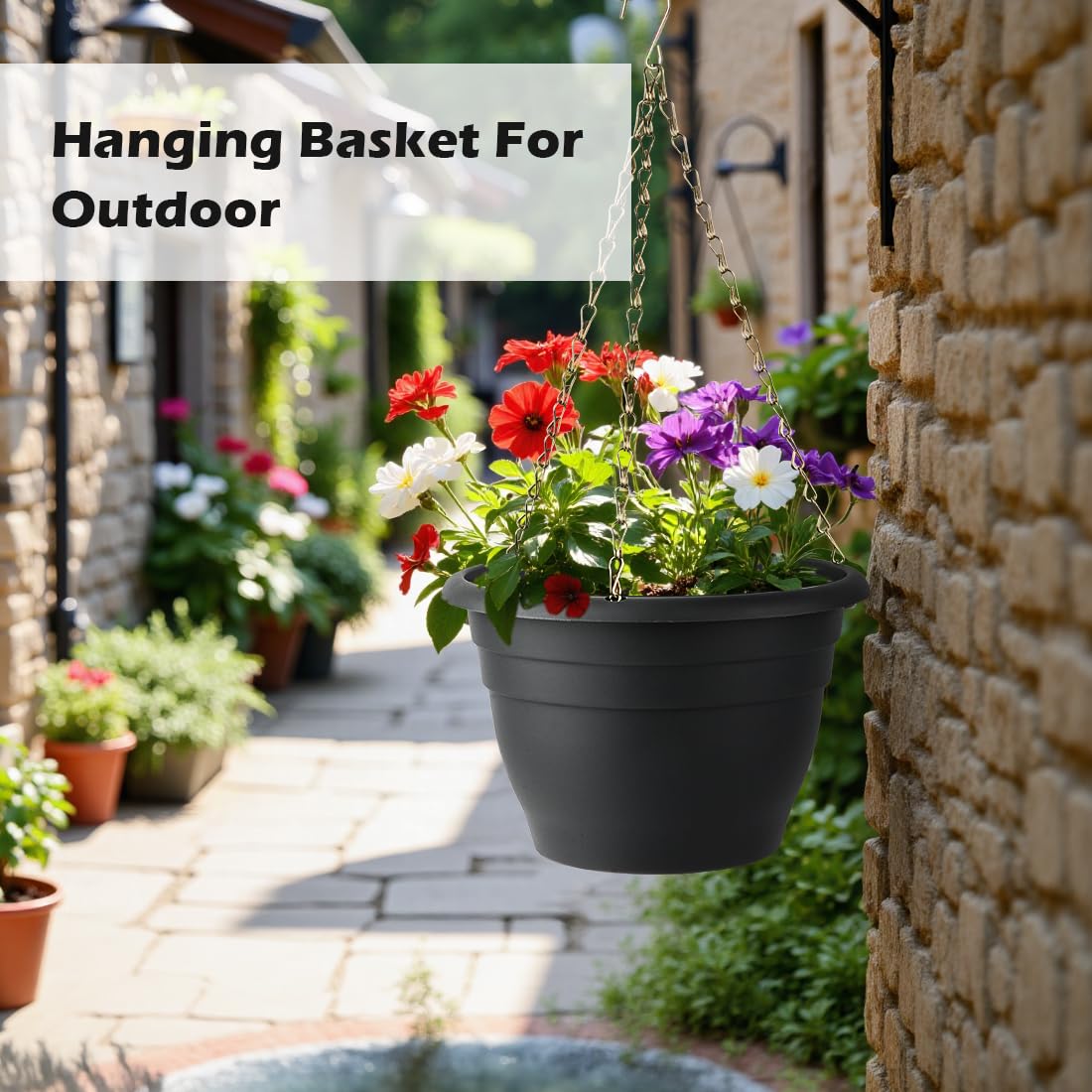 RooTrimmer hanging planters in balcony setting adding modern curb appeal