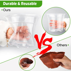 RooTrimmer clear pot wall revealing root development for easy monitoring