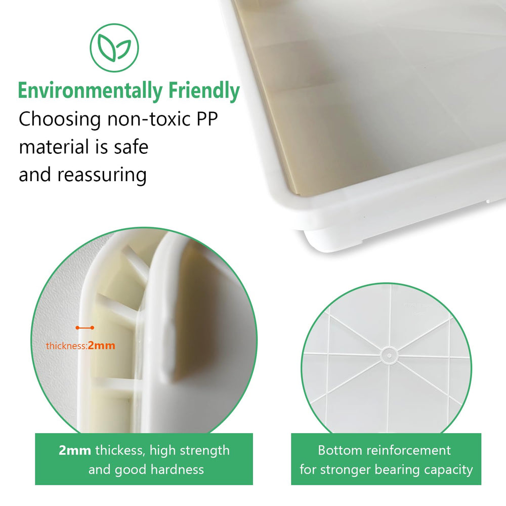 RooTrimmer close-up of tray rim emphasizing spill containment and easy cleaning