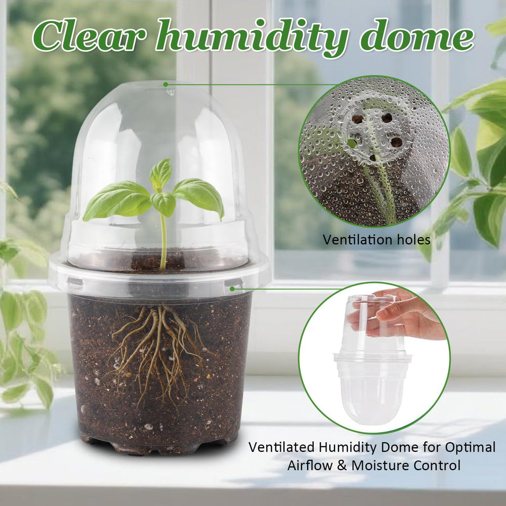 RooTrimmer close-up of transparent pot wall to monitor root growth quickly