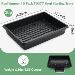 RooTrimmer close-up of deep 2.6-inch tray walls for secure soil containment
