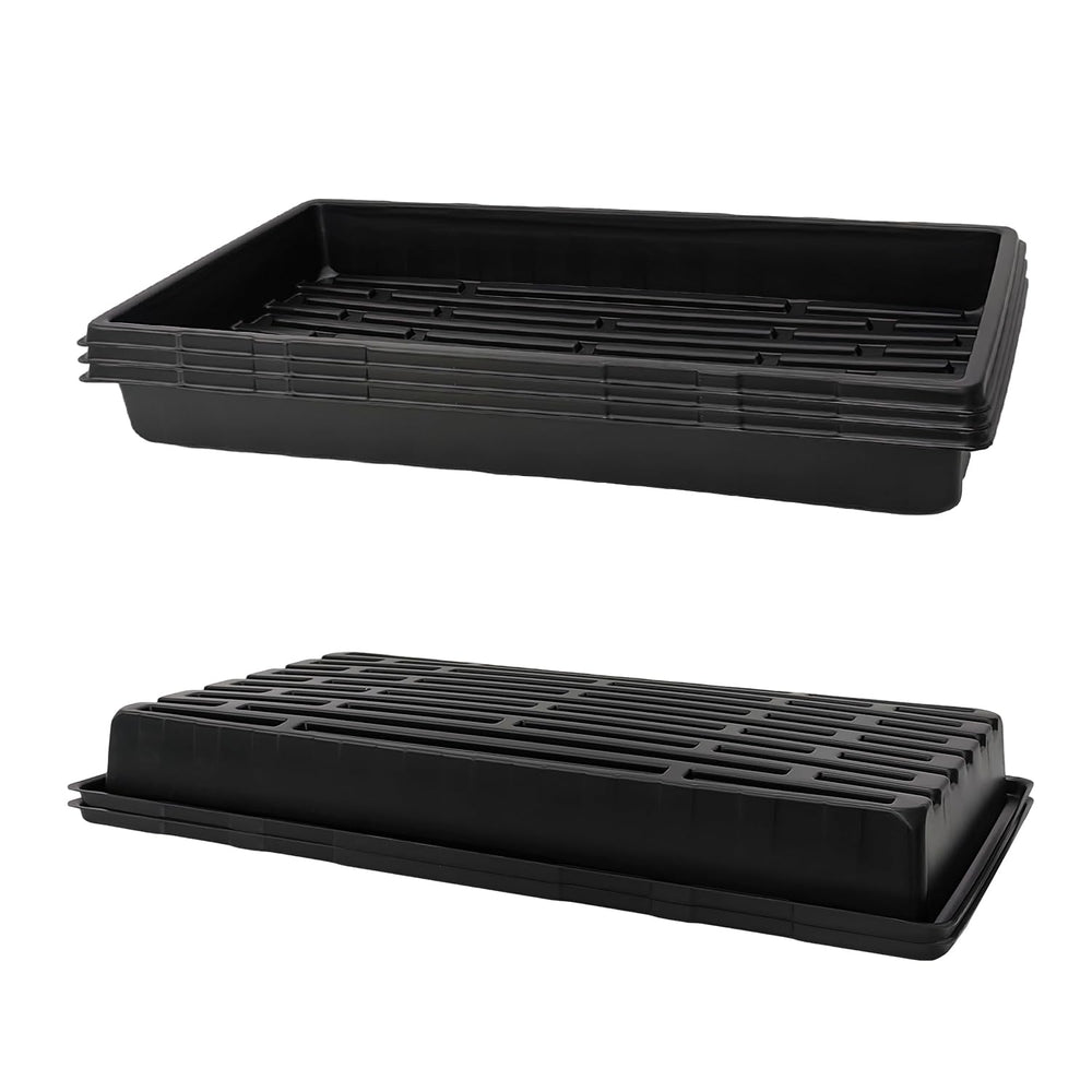 RooTrimmer front view of five stacked trays showing size and pack benefit