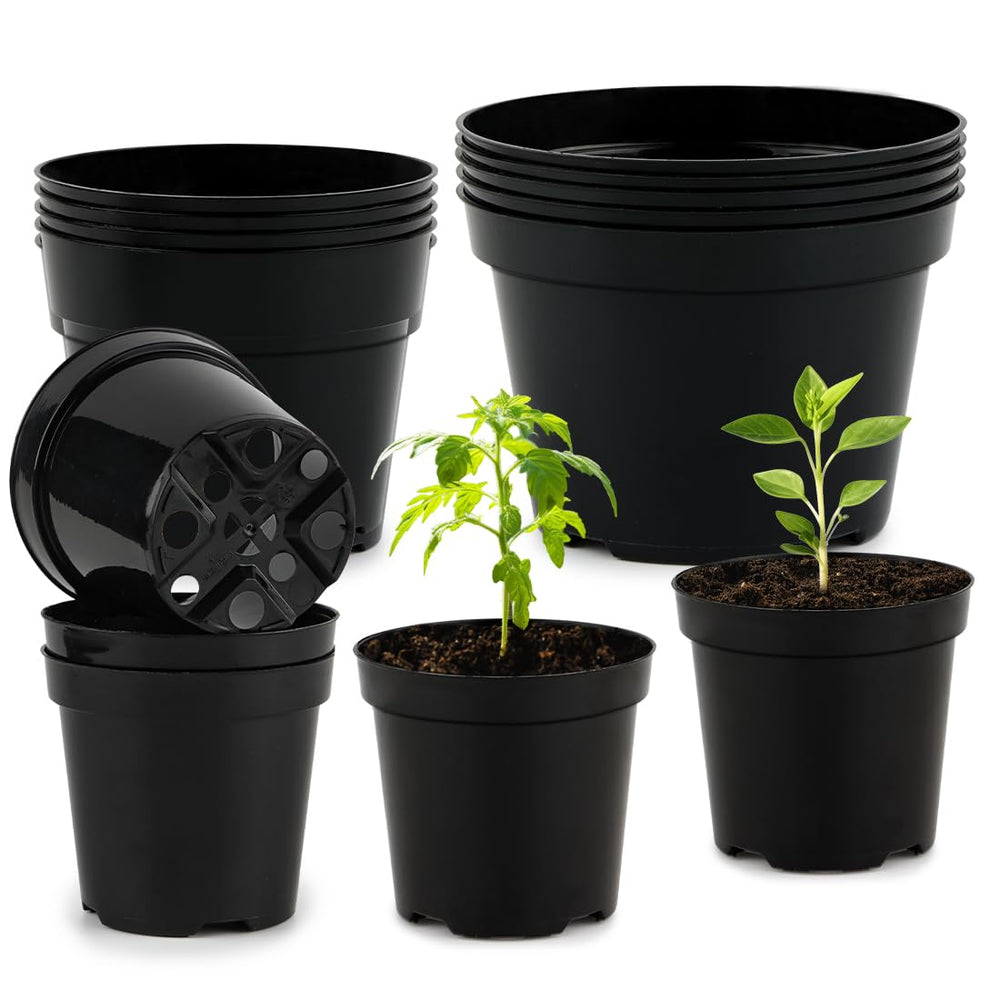 RooTrimmer front view of 15-pack pots showing sizes and stackability for space-saving