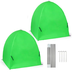 RooTrimmer front view of two-pack plant cover set showing durability and components