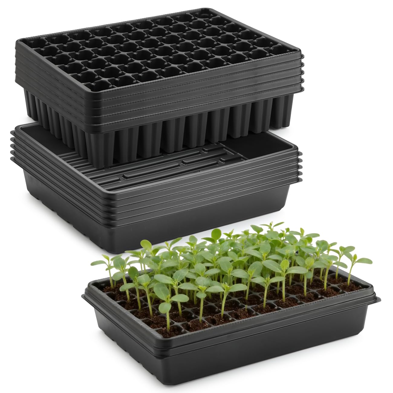 RooTrimmer front packaging showing full tray set and durability advantages