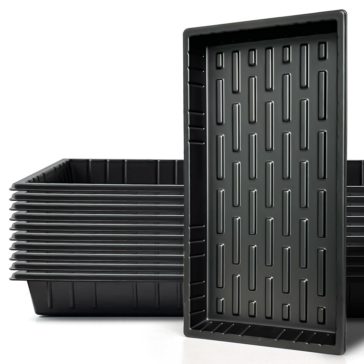 RooTrimmer front view of 1020 tray showing sturdy edges and secure fit
