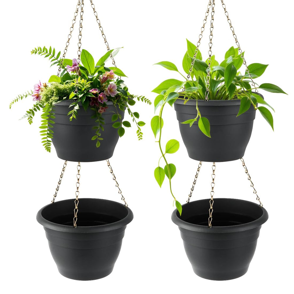 RooTrimmer front view of four hanging planters, minimalist look and easy hang