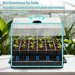 RooTrimmer adjustable humidity dome close-up for controlled germination and moisture retention
