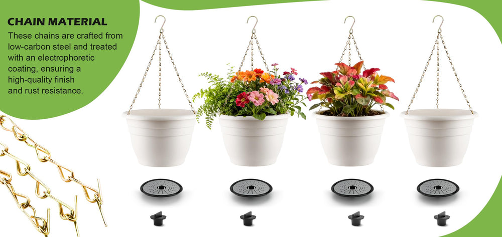 RooTrimmer trio hanging on a balcony demonstrating decorative and space-saving benefit