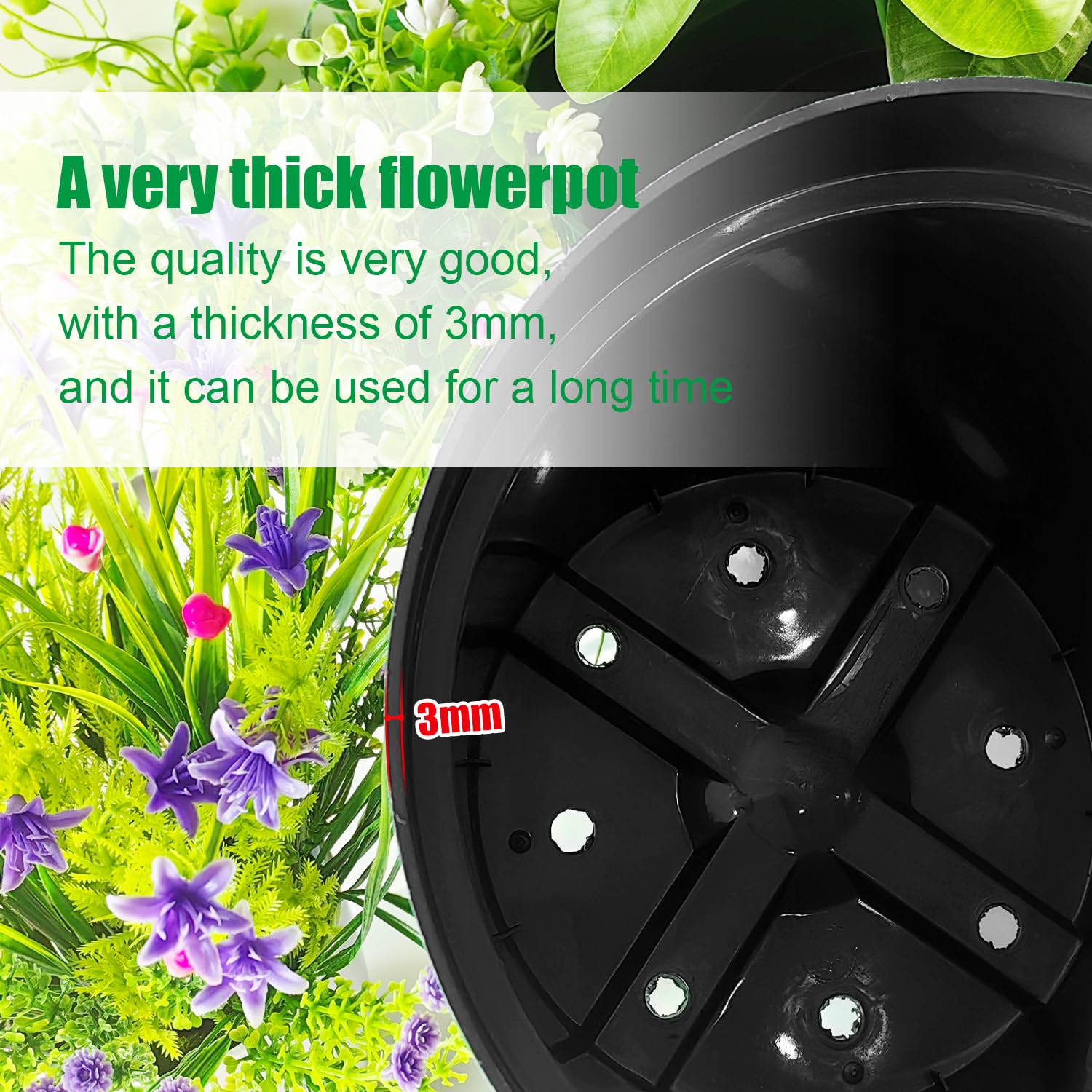 RooTrimmer potted herbs in pots demonstrating easy indoor or outdoor planting