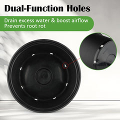 RooTrimmer reinforced rim shown for easier lifting and handling benefit