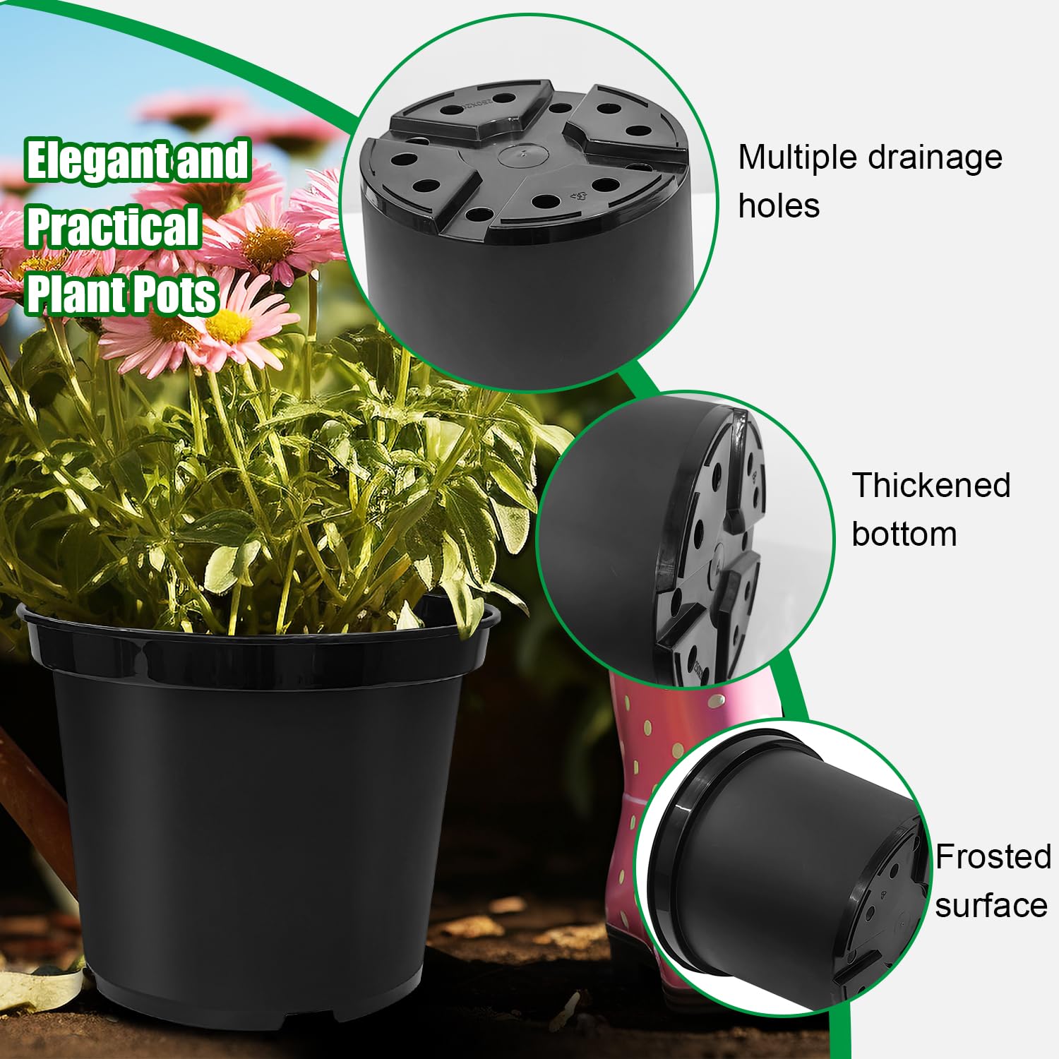 RooTrimmer rolled rim detail for comfortable handling and stronger edges