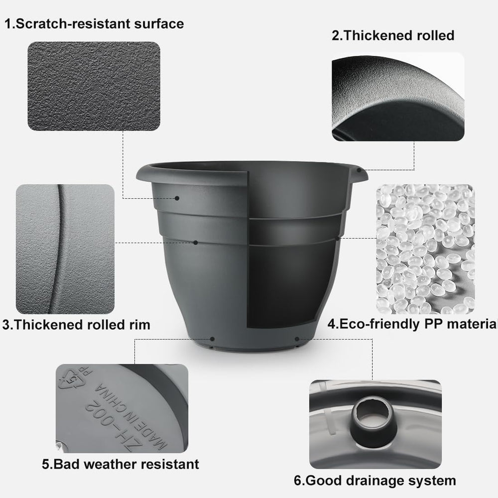 RooTrimmer rolling saucer wheels detail demonstrating smooth mobility for heavy plants