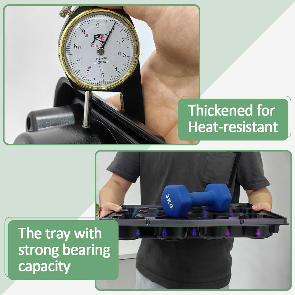 RooTrimmer hand holding a 4-inch pot showing size and easy handling benefit