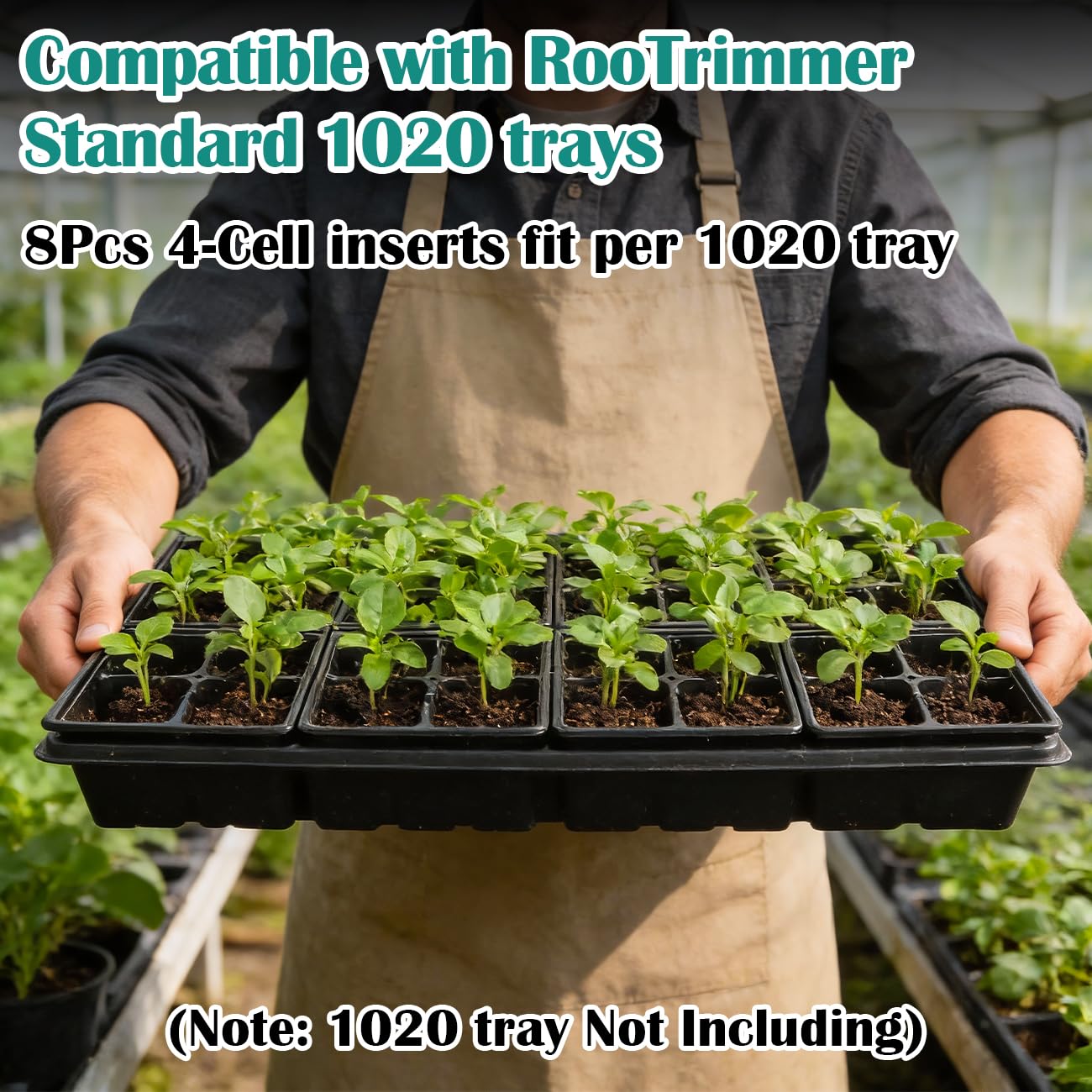 RooTrimmer push-hole detail for easy tool-free seedling transplanting