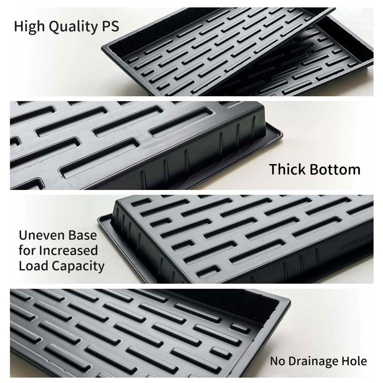 RooTrimmer side profile highlighting 1.6 inch depth for plug tray alignment