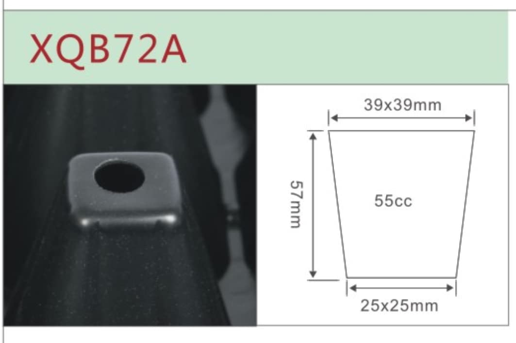 RooTrimmer side profile displaying 2.36 inch depth for improved root development