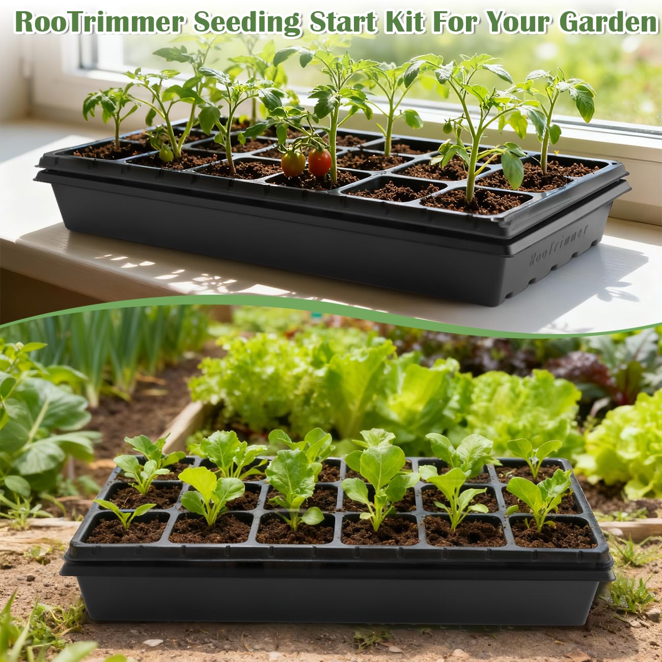 RooTrimmer side profile showing tray depth and stable rim for easier handling