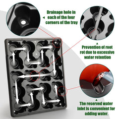 RooTrimmer side profile demonstrating stackable trays for compact storage