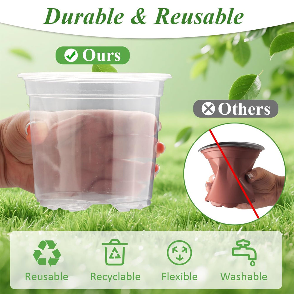RooTrimmer pot held in hand for scale to show compact four-inch convenience
