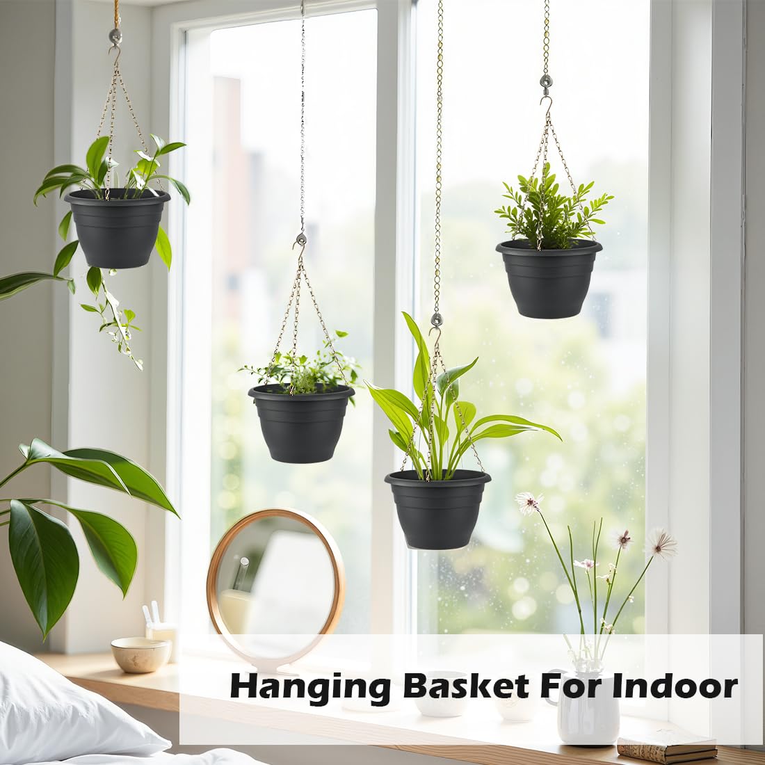 RooTrimmer pot held in hand to show 10-inch scale and lightweight handling