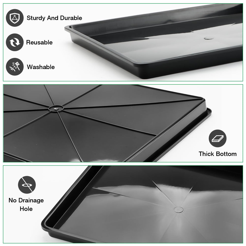 RooTrimmer tray held in hand showing lightweight, easy-to-move design