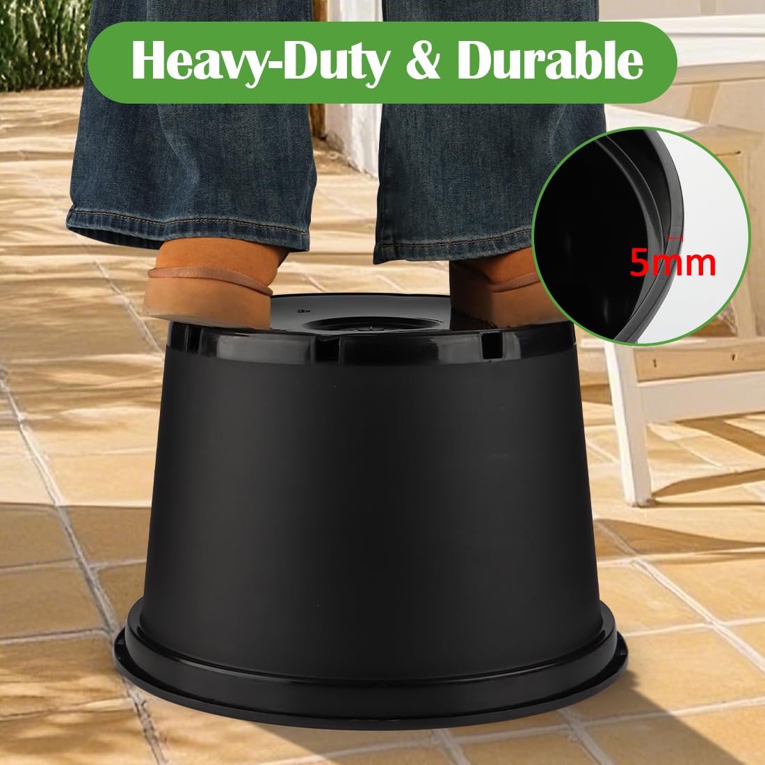RooTrimmer stacked empty pots showing compact storage benefit