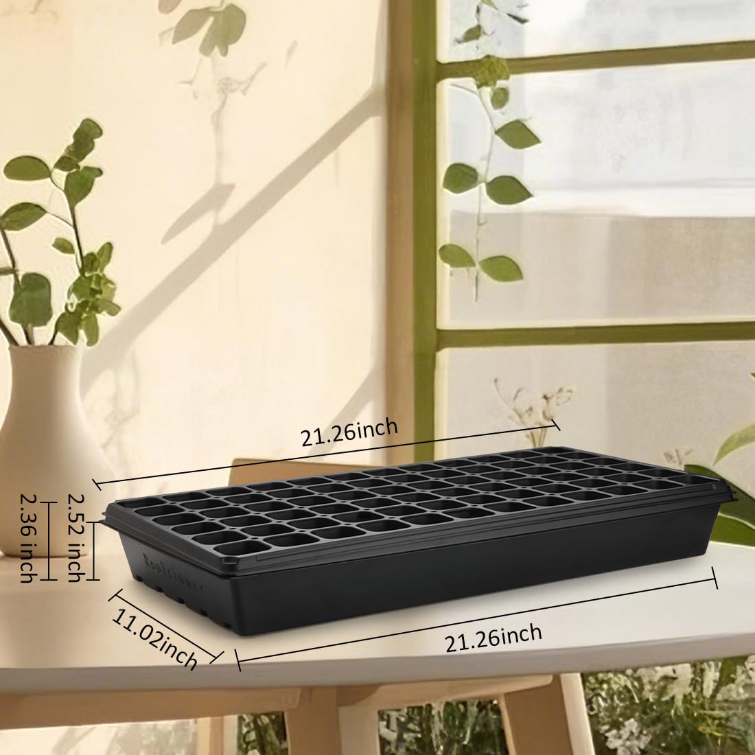 RooTrimmer ten trays stacked for compact storage and easy transport