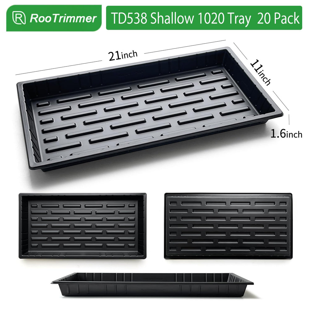 RooTrimmer tray holding 72/128 plug trays securely to prevent shifting during transport