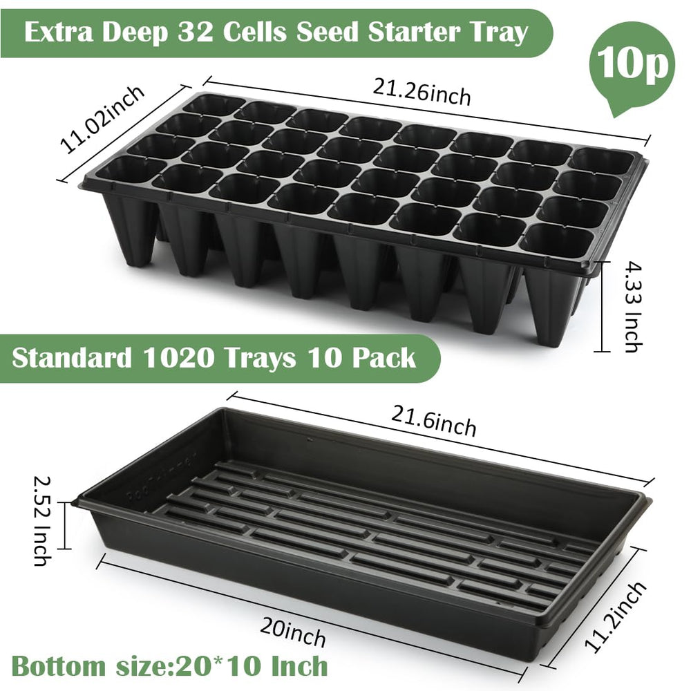 RooTrimmer overhead view of 32-cell deep plug tray promoting deep root growth