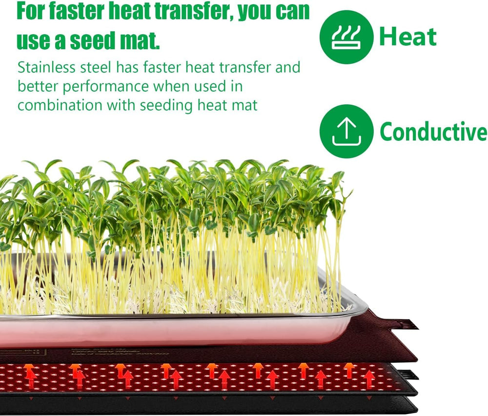 RooTrimmer tray used for microgreens showing watertight hydroponic benefit